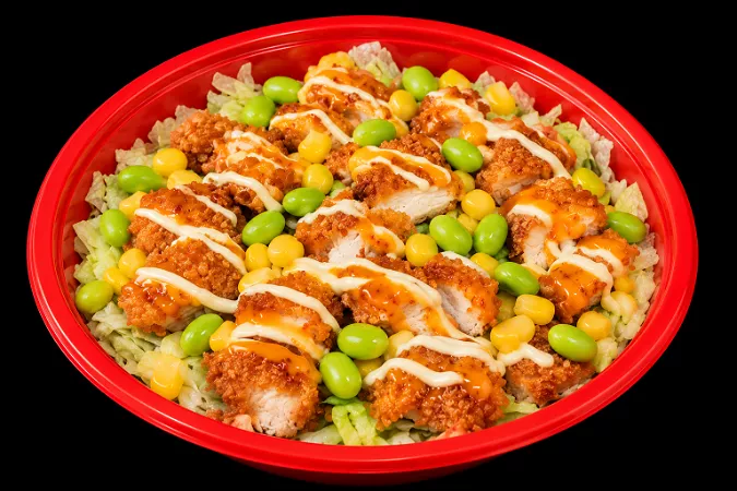 Salade Gefrituurde Kip